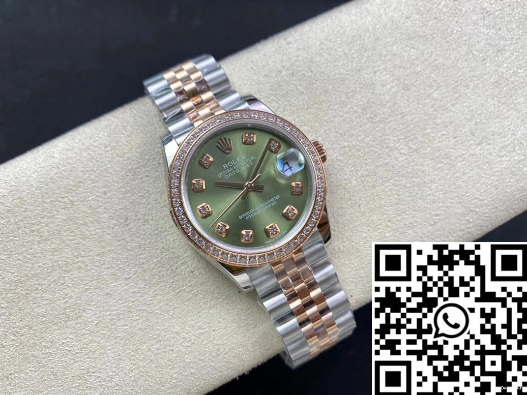 Dial EW Green Datejust Factory Rolex Diamond-set 31MM 0206